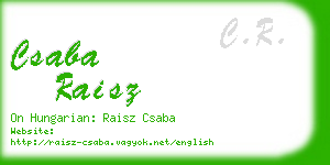 csaba raisz business card